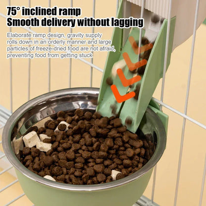Automatic Pet Feeder with Hanging Bowl