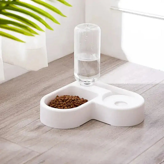Food Bowls with Water Bottle Stand