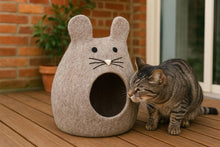Bunny Ears Wool Felt Cat Cave