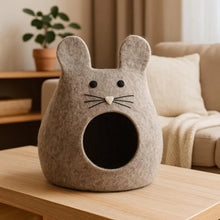 Bunny Ears Wool Felt Cat Cave